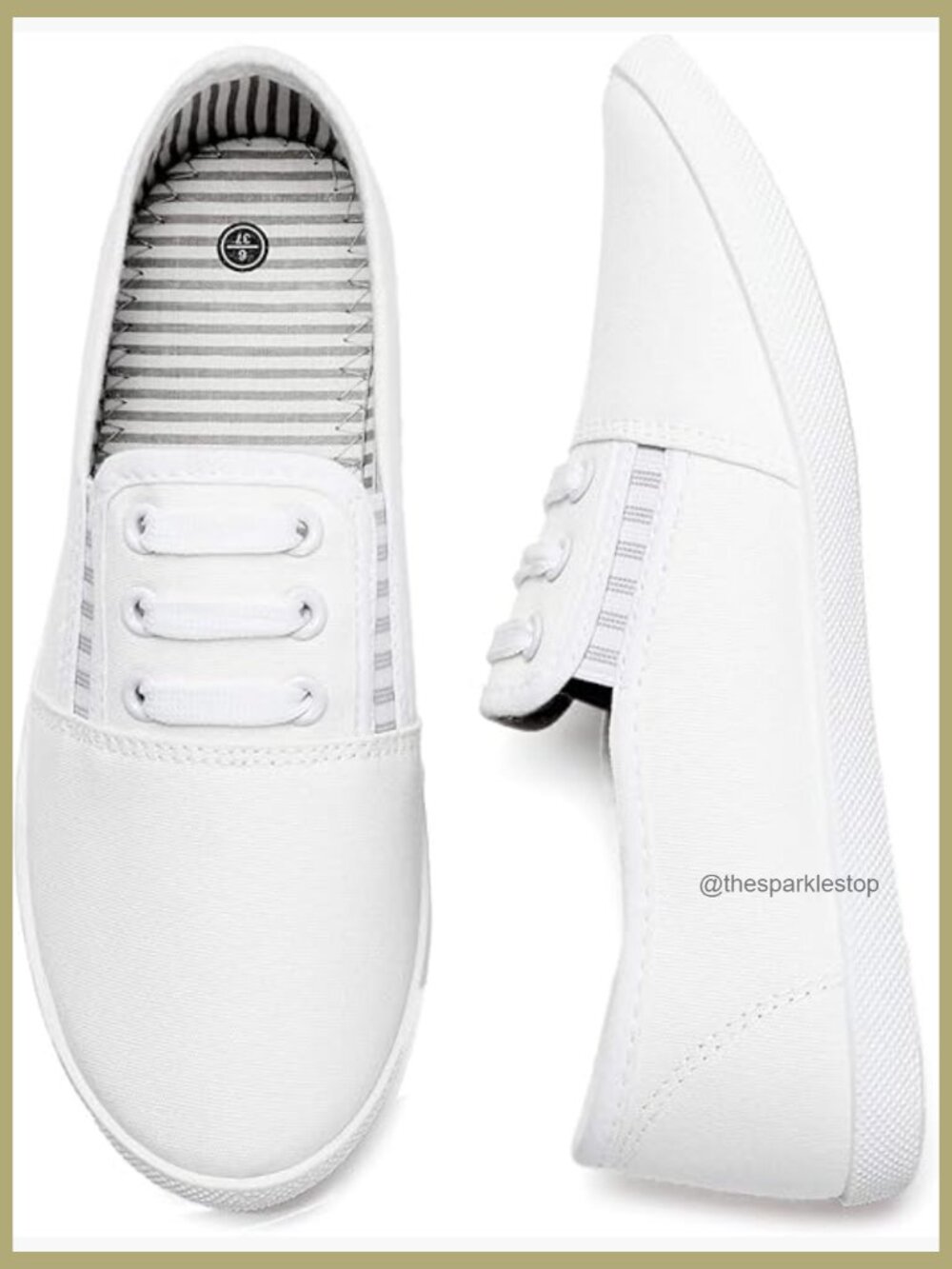 Women's Canvas Slip On Sneakers Fashion Comfortable Elastic Band Lightweight